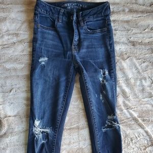 American Eagle Distressed High Waisted Jegging